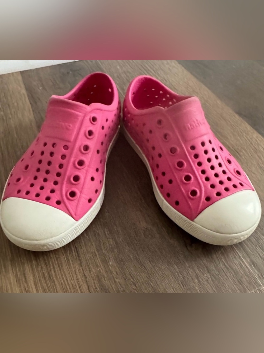 Native Vibrant Pink Perforated Slip-Ons